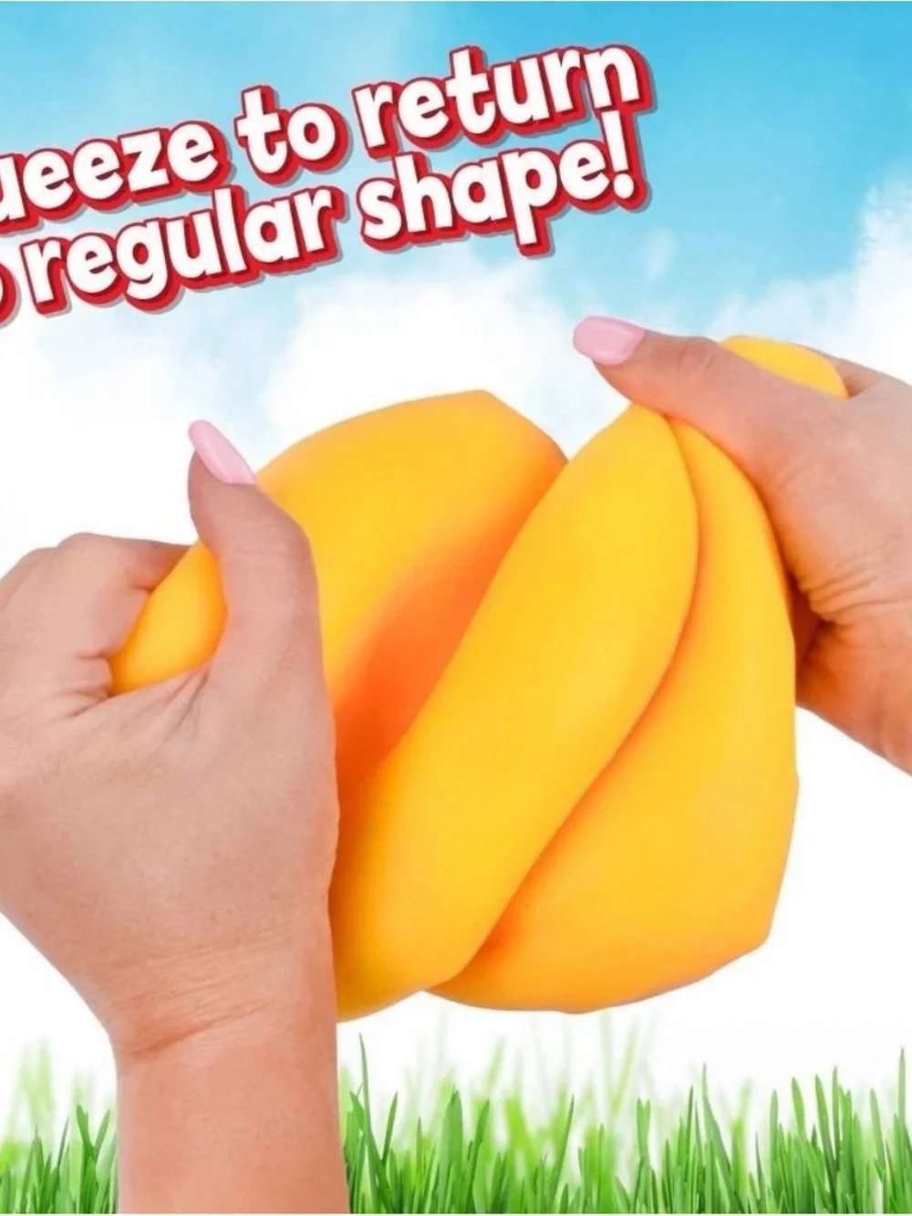 Squeeze Cheese Stress Toy - Yellow